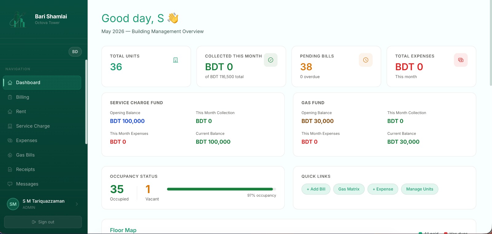 Bari Shamlai dashboard on laptop